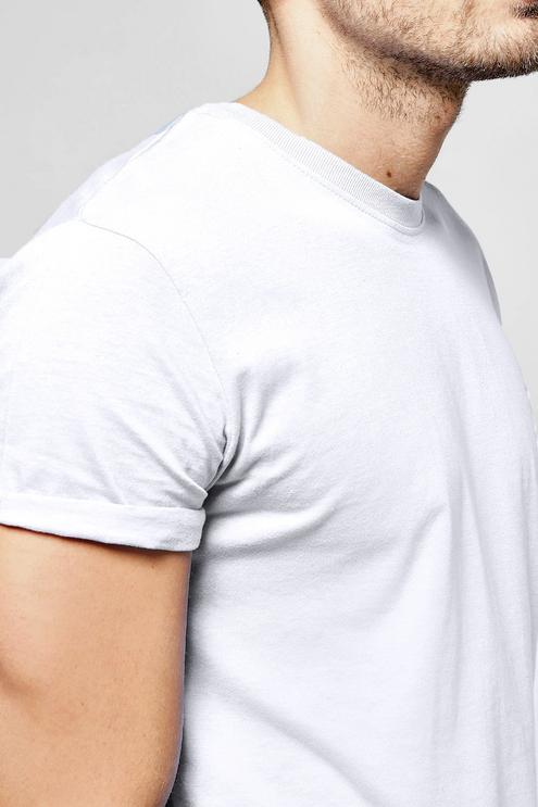 Raglan Maniche Tee in Navy/White
